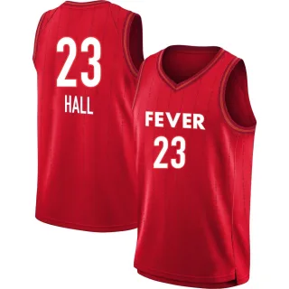 Men's Indiana Fever Bree Hall Rebel Edition Victory Red 2023 Jersey